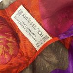 Liz Claiborne Vintage 100% Silk Scarf Floral Pattern Rectangle Made in Japan 55" Photo 4