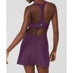 Alo Yoga Alo Airlift Fly Dress Dark Plum Purple Padded Open Cut-Out Cutout Back Mini M Photo 1