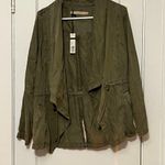 Max jeans  NWT vetiver open jacket cardigan olive green size small neutral Photo 0