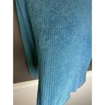 Jones New York  Sport Sweater Womens 2XL Teal Chenille Ribbed Long Sleeve Stretch Photo 4