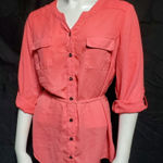 AB Studio  Pink Button Down Top (S) Photo 0