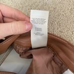 Wilfred  Aritzia Melina vegan leather straight leg pants Epicurean Brown Photo 4