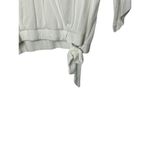 Urban Romantics   White V-Neck Faux Wrap Front Tie Top Size Large Photo 3