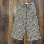J.Crew  Leopard Print Harvey Silk Pull On Wide Leg Cropped Pant Size 6 Photo 1