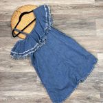 BLANK NYC  frayed denim mini‎ dress Photo 8