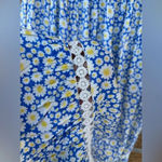 Playa Lucila smocked ditsy floral dress XS Blue Photo 6