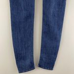 MOTHER Denim MOTHER Dark Navy Flowers From The Storm Mid Rise The Looker Skinny Jeans Photo 12