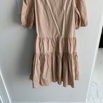 J.Crew  Puff Sleeve Cotton Poplin Wrap Dress Beige Ruffle Preppy Romanti… Photo 5