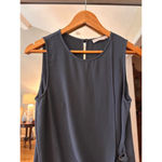 Lush Clothing LUSH‎ Navy Blue Long Sleeveless Tunic Blouse Size S Photo 2