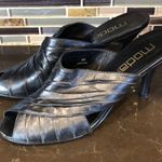 Moda ‎ Spana womens leather peep toe sandals with heels size 8.5 Photo 1