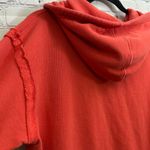 We The Free Red Orange Full Zip Hoodie Sweatshirt Exposed Seams Large *Flaw* Photo 7