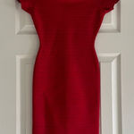Herve Leger Women’s Lipstick Red Carmen Gauze Fitted Cocktail Dress Size XS Photo 0