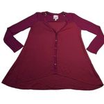 Romeo + Juliet Couture Mixed Media Button Down Tunic Top Size Small Lightweight Photo 0