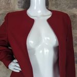 Orvis Vintage Blazer Wool Red Open Front Women's Size 8P Classic Work Wear Photo 1