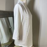 White Fitted Blouse with unique pointelle eyelet design Photo 9