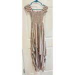 Show Me Your Mumu  Striped Maxi Dress Smocked Off Shoulder High Low‎ X-Small Photo 2