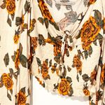 Urban Outfitters  Size Medium Floral Tie Front Old Soul Smocked Top Photo 2