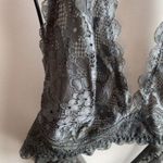 Free People Intimately Dark Gray Lace Halter Bralette Photo 6