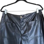Bagatelle NWT  COLLECTION Black  Faux Leather High Waist Crop Wide Leg Pant Photo 3