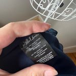 For Love & Lemons  Lula Mini Dress Small Navy Blue Polka Dot Chiffon Ruched Photo 7