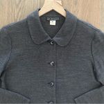 Vintage Bouley Wool Knit Cropped Long Sleeve Button Front Cardi Grey Medium Gray Photo 7