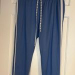 PINK - Victoria's Secret Pink Victoria Secret Mid Rise Zipper Ankle Blue Track Pants Photo 0