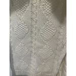 CAbi White Cable chunky Knit Shawl Collar Cardigan Sweater Size S women cotton Photo 2