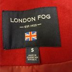 London Fog Women's Peacoat Size Small Red Wool Blend Winter Coat Fringe Scarf Photo 5