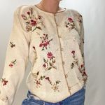 Vintage Floral Embroidered Sweater Size L Photo 0