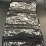 Oscar de la Renta VTG Gold Fleur De Lis Travel Makeup Jewelry Bag Foldable Photo 5