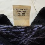 Vintage LL Bean Purple Nordic Snowflakes Button Wool Cardigan Sweater Size SMALL Photo 13