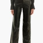 WAYF  Sleek Black Wide Leg leather pants Photo 2