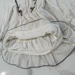 ZARA NWT Polka Dot Long Sleeve Tiered Mini Dress Womens Small White/Black Ruffle Photo 5