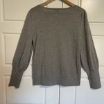 Talbots NWT  Women's Metallic Silver Long Sleeve Crew Neck Knit‎ Top Medium Photo 6