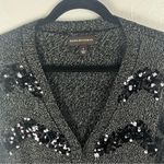 Dana Buchman Metallic Sequin Long Sleeves Hook Closure Cardigan, Size Small Photo 7