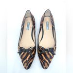Prada  Black Brown Leopard print calf hair Pointed toe ballet flats EU 37.5 Photo 1