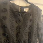 &merci &Merci black polka‎ dot textured long sleeve mini dress size S NWOT Photo 4