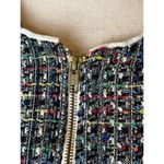 Ramy Brook  Jacket Women Small Black Tweed Leather Sleeve And Trim Full Zip Retro Photo 10