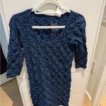 Tees by Tina Blue Ruched Bodysuit Dress Size XS Photo 4