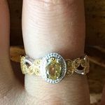 Natural Heliodor Yellow Sapphire Sterling Silver Ring Gold Photo 0
