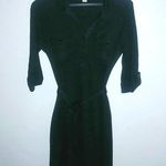 Banana Republic Heritage M Belted Pocketed Shirt Dress in Darkest Gray Photo 0