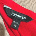EXPRESS  Blouse XL Vibrant Deep Coral Red Off-Shoulder Ruffled Top Shirt Sexy Photo 2