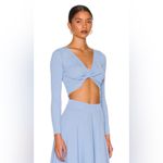 MINKPINK  Women's Blue Ribbed‎ Top Size M Photo 6