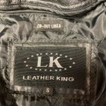 Leather King Braided Detail Sexy Fitted Black Leather Motorcycle Jacket Size S Photo 9