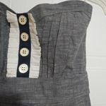 Monteau Montrau M Black Pepper Strapless Cotton Mini Dress Photo 8