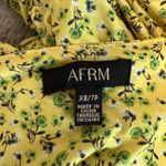 AFRM Celeste Crop Wrap Top Revolve Size XS Buttercup Ditsy Yellow Ruched Slinky Photo 6