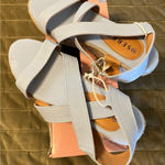 Serra  Ladies Espadrille blue wedges NWT/Box Sz 8 Photo 0