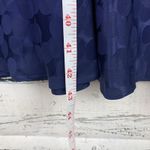 Donna Ricco  Silk Midi Dress Dots Navy Blue Cap‎ Sleeves V-Neck Back Zip [Size 8] Photo 2