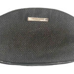 Giorgio Armani  Black Full ZIp Textured Domed Makeup Bag Photo 0