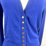 Zenana Outfitters Royal blue classic snap front vneck cardigan size medium Photo 5